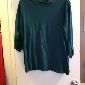 Green boatneck top